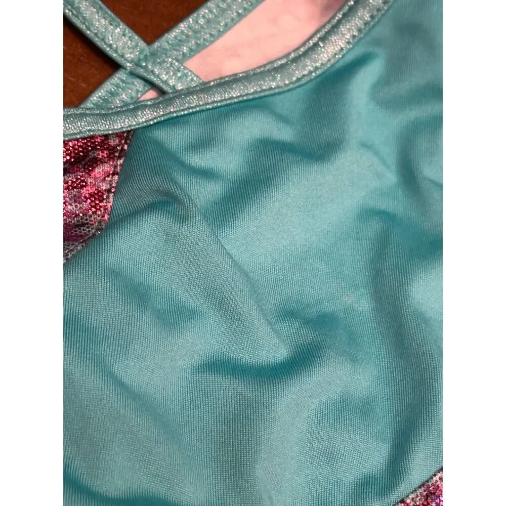 Capezio girls' metallic gym leotard